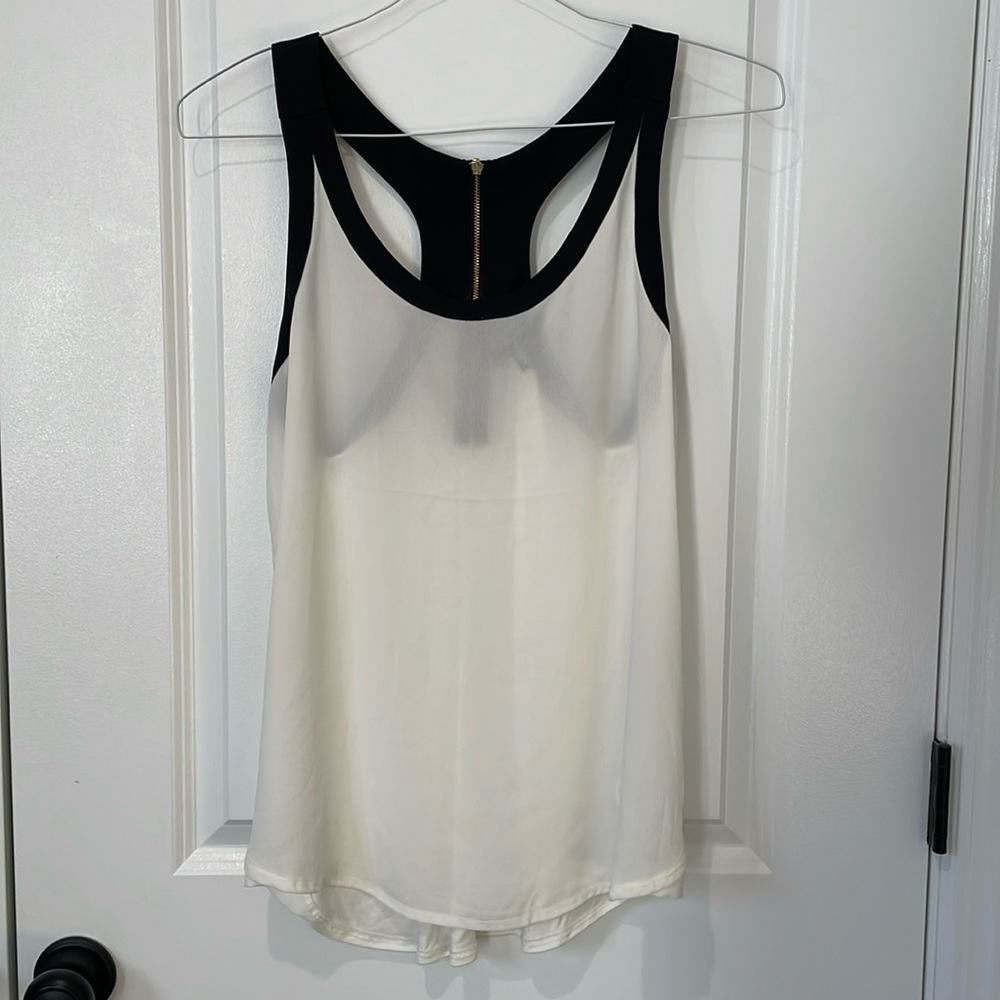 Express White & Black Tank
